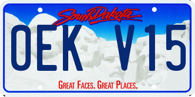SD license plate 0EKV15