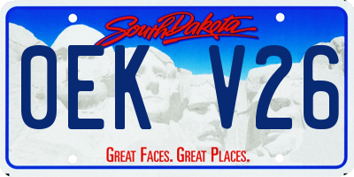 SD license plate 0EKV26