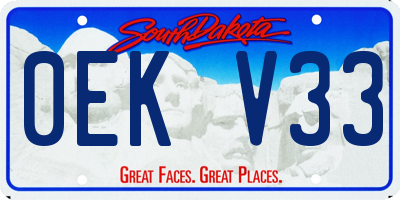 SD license plate 0EKV33