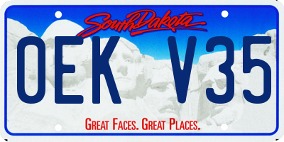 SD license plate 0EKV35
