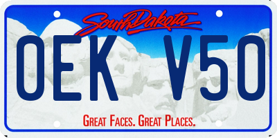 SD license plate 0EKV50