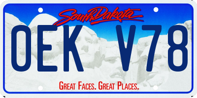 SD license plate 0EKV78