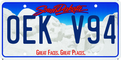 SD license plate 0EKV94