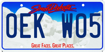 SD license plate 0EKW05