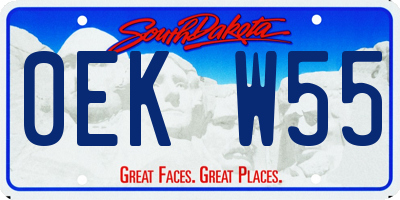 SD license plate 0EKW55