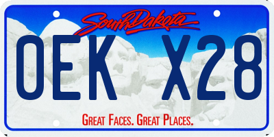 SD license plate 0EKX28