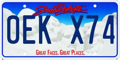 SD license plate 0EKX74