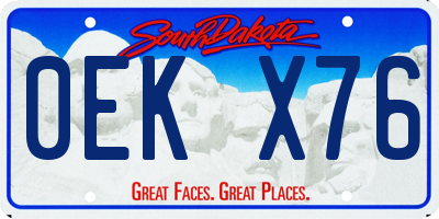 SD license plate 0EKX76