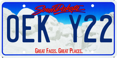 SD license plate 0EKY22