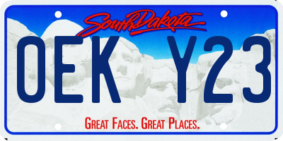 SD license plate 0EKY23