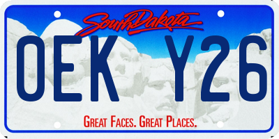 SD license plate 0EKY26