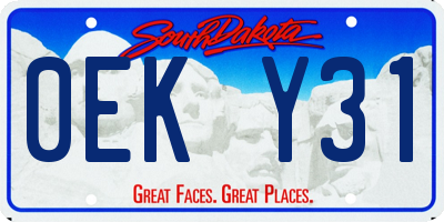 SD license plate 0EKY31