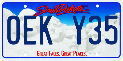 SD license plate 0EKY35