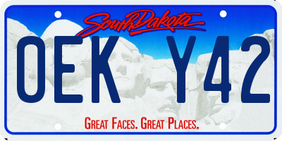 SD license plate 0EKY42
