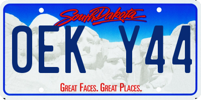 SD license plate 0EKY44