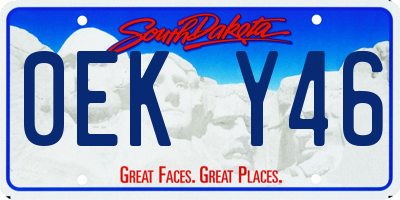 SD license plate 0EKY46