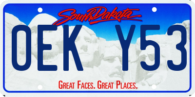 SD license plate 0EKY53
