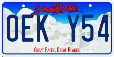 SD license plate 0EKY54