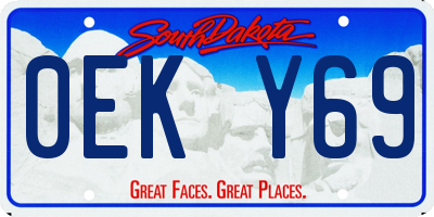 SD license plate 0EKY69