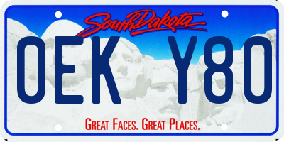 SD license plate 0EKY80