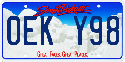 SD license plate 0EKY98