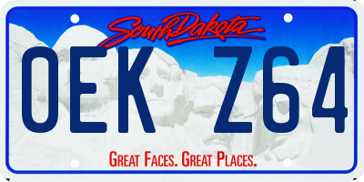 SD license plate 0EKZ64