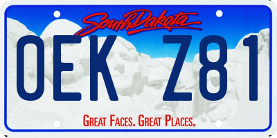 SD license plate 0EKZ81