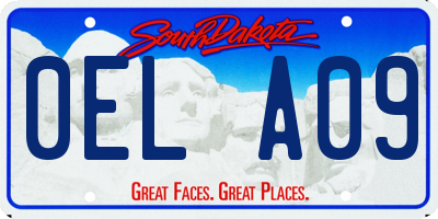 SD license plate 0ELA09