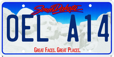 SD license plate 0ELA14
