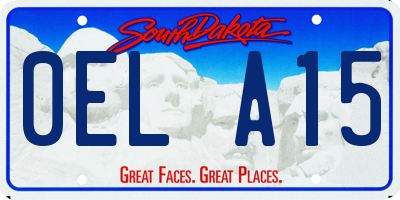 SD license plate 0ELA15