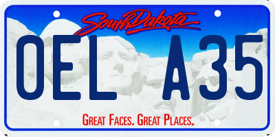 SD license plate 0ELA35