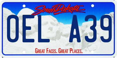 SD license plate 0ELA39