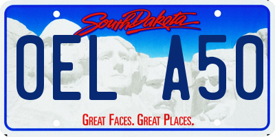 SD license plate 0ELA50