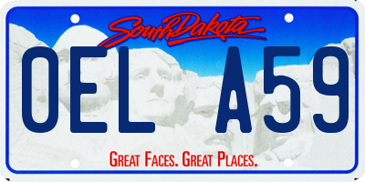 SD license plate 0ELA59