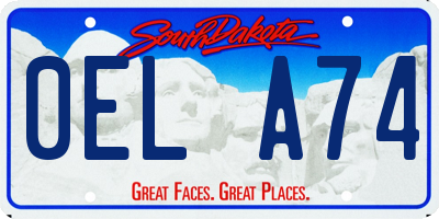 SD license plate 0ELA74