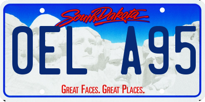 SD license plate 0ELA95