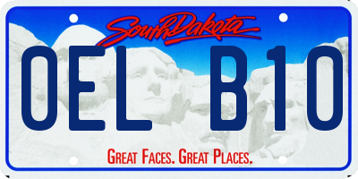 SD license plate 0ELB10