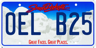 SD license plate 0ELB25