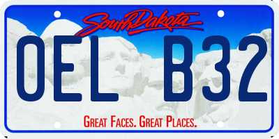 SD license plate 0ELB32