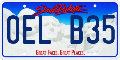 SD license plate 0ELB35