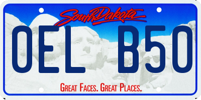 SD license plate 0ELB50