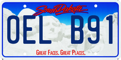 SD license plate 0ELB91