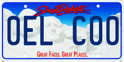 SD license plate 0ELC00