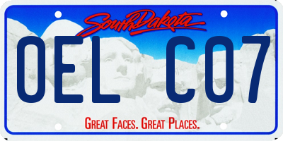 SD license plate 0ELC07