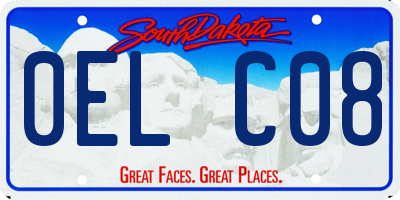 SD license plate 0ELC08