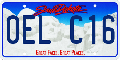 SD license plate 0ELC16