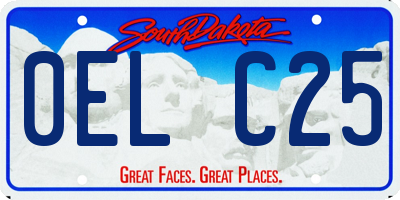 SD license plate 0ELC25