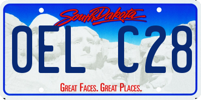 SD license plate 0ELC28