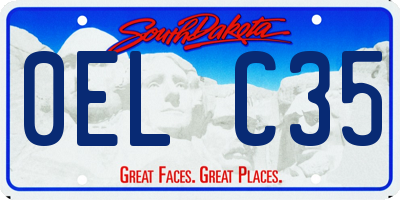 SD license plate 0ELC35