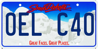 SD license plate 0ELC40